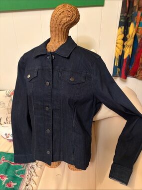 croft & barrow Dark Navy Blue Denim Jacket